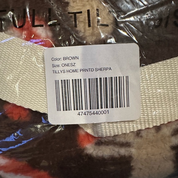NWT mushroom print Sherpa Blanket - Brand New - Picture 4 of 9